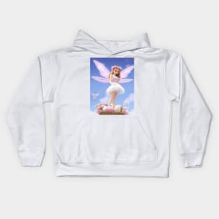 Pixie on Egg Retro Style Kids Hoodie